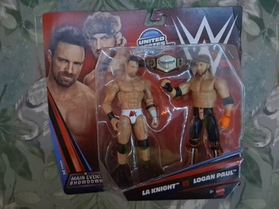 Mattel WWE Main Event Showdown Series 24 LA Knight vs Logan Paul Nuevo en caja Foto 1 de 2