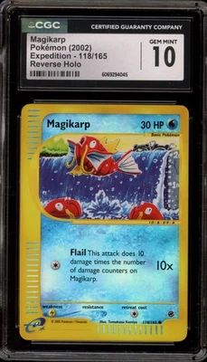 Pokemon Magikarp Expedition Reverse Holo #118 CGC 10 Gem Mint - Image 1 of 2