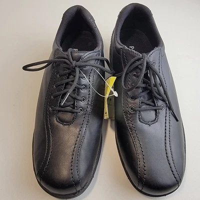 Zapatos de Trabajo P. W. Minor Central Park Cuero Oxford Encaje Negros, Talla 6, Ancho 2W Foto 1 de 4