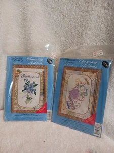 2 Candamar Designs Charming Ribbons Embroidery Kit FORGET ME NOT & COUNTRY ANGEL - Picture 1 of 12