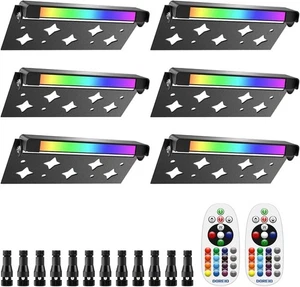 6 pack 5W RGB Retaining Wall Lights 7 inch LED Hardscape Lighting Color Changing - Picture 1 of 11