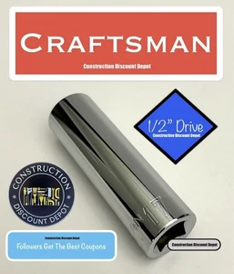 CRAFTSMAN Deep Socket Metric 1/2-Inch Drive 17mm 12-Point CMMT44445 17MM - Picture 1 of 1