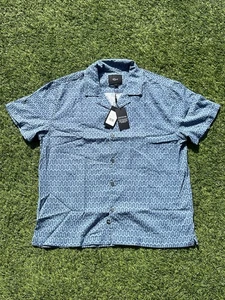 $138 New RAILS Men's Large L Casual Button Up Shirt Waimea Blue Hawaiian NWT - Picture 1 of 8