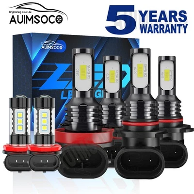 For Nissan Quest SL SV Van 4-Door 3.5L 2011-2017 LED Headlight + Fog Light Bulbs - Image 1 of 4