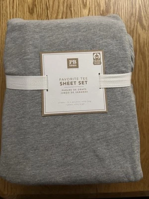 Juego de sábanas Pottery Barn Teen Favorite gris jaspeado XL doble nuevo Foto 1 de 3