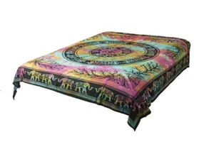 AamiraA Hippie Tie-Dye Elephant  Mandala Tapestry Bohemian Wall Hanging Dorm - Picture 1 of 11