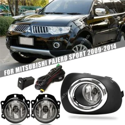 For Mitsubishi Montero Sport Fog Light Bumper Frame Cover Daytime Running Light - Imagem 1 de 4