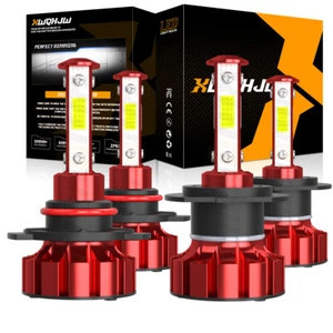 XWQHJW Para For Subaru Legacy 2008-2009 4x 9005 H7 LED Faro Alto/Bajo 6000K - Foto 1 di 12