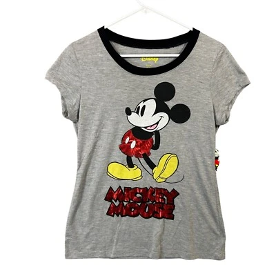 NUEVA Camiseta Disney Mickey Mouse Juniors 15/17 XL Gris Jaspeado Foto 1 de 4