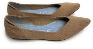 Rothy's The Point Flats Damen waschbar Flachs Birdseye beige Größe 6 - Bild 1 von 9