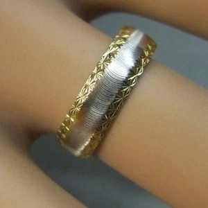 9 ct GOLD second hand fancy band ring - Picture 1 of 3