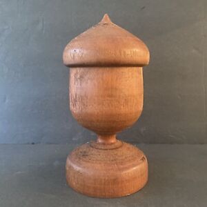 Large Antique ACORN Finial Wood Architectural Or Sculpture Victorian 10”