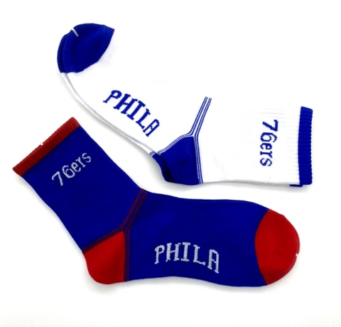 Philadelphia 76ers  team crew socks men s size 6.5-10.5 athletic compression Cover