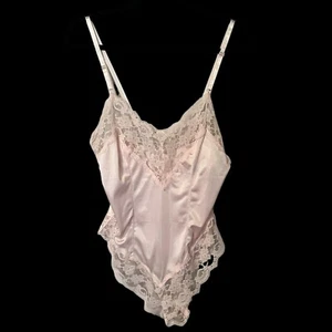 Body vintage anni '80 rosa orsacchiotto lingerie pizzo femmina femmina taglia media - Foto 1 di 7