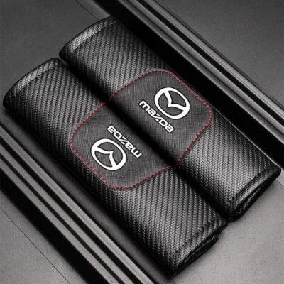 2pcs Car Seat Belt Cover Shoulder Cushion Pad Interior Accessories For Mazda Foto 1 de 4