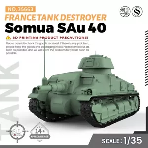 SSMODEL SS35663 1/35 Kit Modelo Militar Francia Somua SAu 40 Tanque Destructor - Imagen 1 de 5