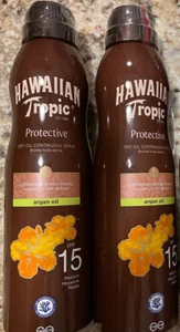 2X Hawaiian Tropic Dry Oil Argon Oil Spray Sunscreen SPF 15 6 OZ EACH New - Picture 1 of 1