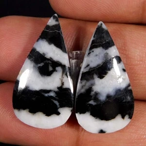 21.50Cts. Natural Buffalo Turquoise Pair Pear Cabochon Reiki Loose Gemstone - Picture 1 of 3