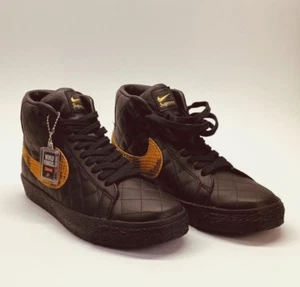 Supreme x Nike SB Zoom Blazer Mid QS Black Snakeskin DV5078-001 Size 8.5 - Picture 1 of 21