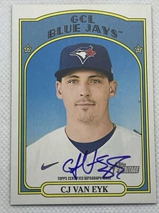 2021 TOPPS HERITAGE MINOR CJ VAN EYK ON CARD AUTO - Picture 1 of 2