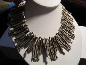 HEAVY METAL UNIQUE DESIGN NECKLACE 19" VINTAGE - BBA-17A - Picture 1 of 7