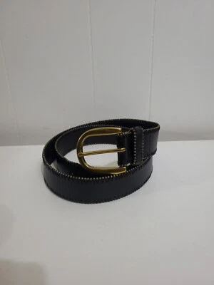 Cinturón para mujer Fossil de cuero negro con tachuelas/cuentas talla mediana  Foto 1 de 4