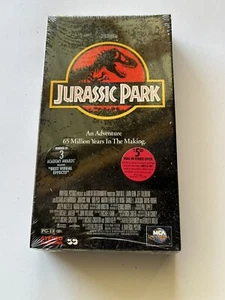 Jurassic Park VHS Brandneu Versiegelt Vintage 1993 Druck Aufkleber Wasserzeichen - Bild 1 von 10