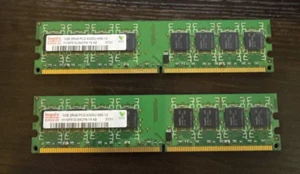 2 Hynix (1GB X2) HYMP512U64CP8-S6 AB DDR2 desktop RAM - Picture 1 of 1
