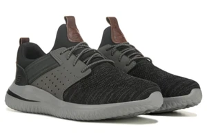 NEU SKECHERS Delson 3.0 Cicada schwarz/grau Slipper Sneaker Schuh Herren Größe 8 - Bild 1 von 6