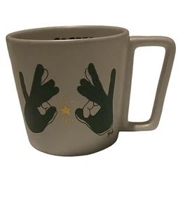 Starbucks Mug ASL American Sign Language Coffee Brings Us Together 2019 Cup 12oz - Picture 1 of 12