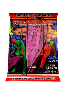 Gilbert & George signed Paradisical Pictures Exhibition poster 2023 - Picture 1 of 2