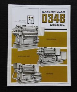 1968 CATERPILLAR D348 Diesel Moteur " Marine Industriel Électrique Set Brochure