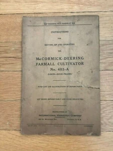Vintage 1930 McCormick Deer Farmall Grubber #403 Intl Harvester Anleitung P011 - Bild 1 von 4