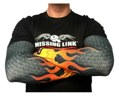Missing Link SPF 50 Carbon It Up Wicking ArmPro Compression Sleeves APCU - Image 1 of 2