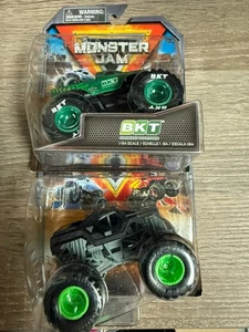 Lotto di 2 camion Spin Master 2024 Monster Jam BKT serie 40/6 e Soldier of Fortune - Foto 1 di 3
