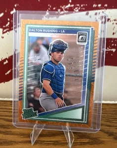 2025 Donruss Baseball Dalton Rushing Rated Prospect Orange Laser RC DODGERS MLB - Picture 1 of 2