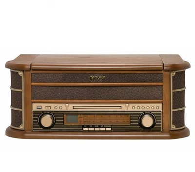 DENVER MCR-50 MK3 Retro Musik-Center mit Plattenspieler CD Kassette USB MP3 - Bild 1 von 4