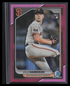 2024 Bowman Chrome #84 Kyle Harrison rifrattori fucsia #/299 - Foto 1 di 2