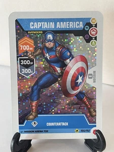 Captain America Sparkle Foil  2022 Marvel Mission Arena 166/192 - Picture 1 of 1