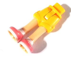 LEGO Friends Beine mit leuchtend hellorangen Shorts & dunkelrosa Schuhen - Bild 1 von 2