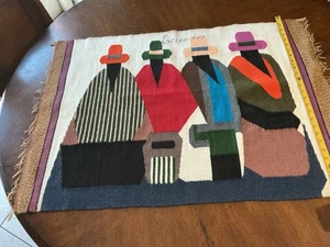 Vintage Volkskunst Ecuadorianischer Wandteppich von Olga Fisch - Bild 1 von 14