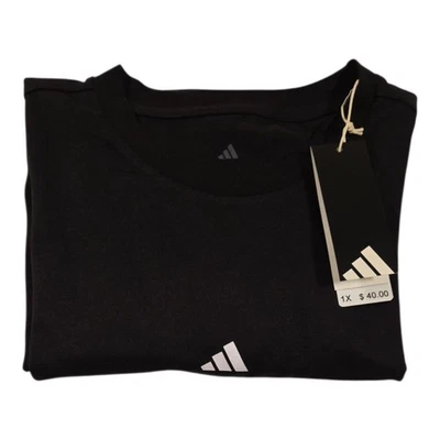 Adidas Women's T-Shirt Short Sleeve Dress Black Size 1X - Image 1 of 4