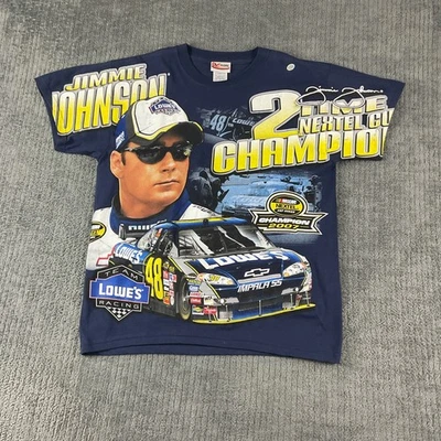 Jimmie Johnson Shirt Mens Medium 2007 Nextel Cup 2x Champion All Over Print AOP - Image 1 of 4