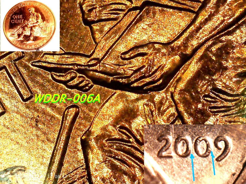 2009 P BU FY DBLD. DIE REV. & OBV. ERRORS WDDR-006 & WDDO-002 FREE SHIPPING - Image 1 of 4