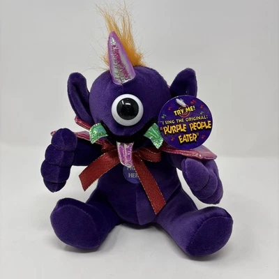 Vintage Dan Dee One Eyed One Horn Flying Purple People Eater Singing Plush Works - Image 1 of 4