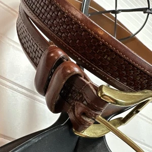 Allen Edmonds eleganter Ledergürtel 28006 Größe 48 braun kaffeefarben Made in USA - Bild 1 von 9