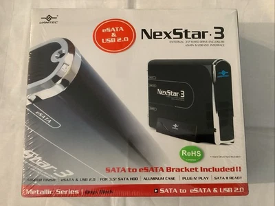 Vantec NexStar 3 External 3.5" Hard Drive Enclosure NST-360SU-BK - NEW/SEALED - Image 1 of 4