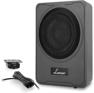 8-Inch Low-Profile Amplified Subwoofer System - 600 Watt Compact Enclosed Active - Picture 1 of 9