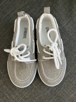 NUEVO SIN ETIQUETAS Gymboree Lona Cubierta Barco Estilo Gris Tenis Zapatos Niños Pequeños Talla 9  Foto 1 de 4