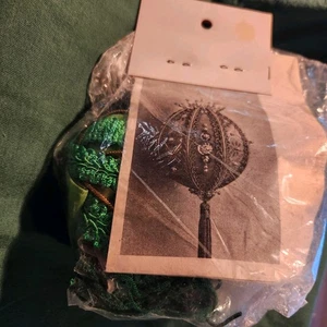 Vintage Dexter's #13599 Grün Gold Pailletten Weihnachtsschmuck Set - Bild 1 von 6